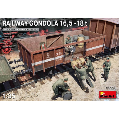 MiniArt 1/35 Railway Gondola 16.5-18 t Plastic Model Kit