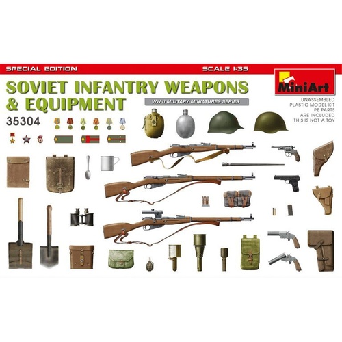 MiniArt 1/35 Soviet Infantry Weapons and Equipment. Spec. Ed. Plastic Model Kit