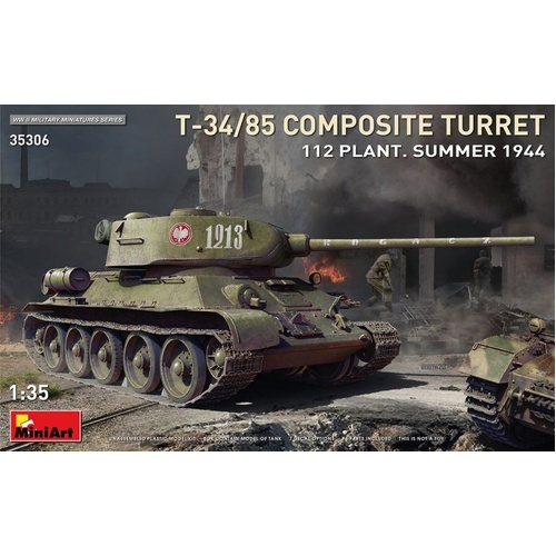 MiniArt 1/35 T-34-85 Composite Turret. 112 Plant. Summer 1944 Plastic Model Kit