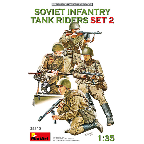MiniArt 1/35 SOVIET INFANTRY TANK RIDERS SET 2 Plastic Model Kit