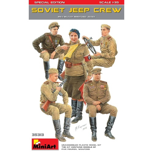 MiniArt 1/35 Soviet Jeep Crew. Special Edition Plastic Model Kit
