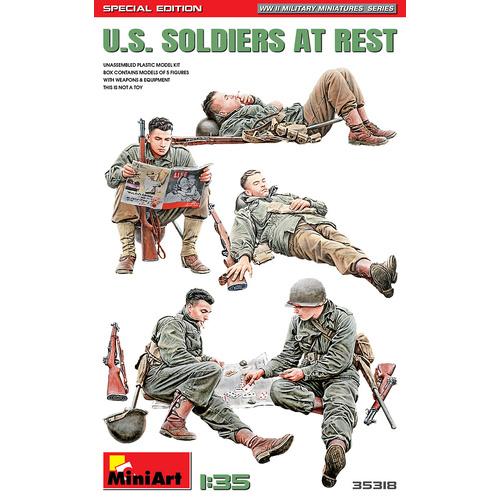 MiniArt 1/35 U.S. Soldiers at Rest. Special Edition Plastic Model Kit
