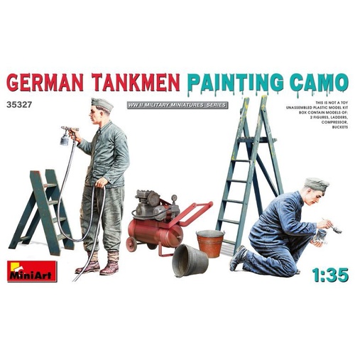 MiniArt 1/35 German Tankmen. Painting Camo Plastic Model Kit