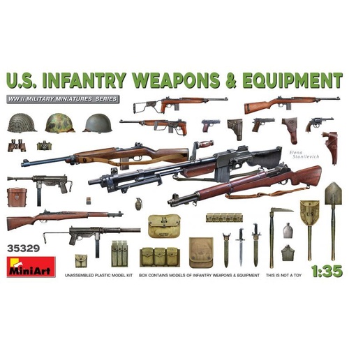 MiniArt 1/35 U.S. Infantry Weapons & Equipment Plastic Model Kit