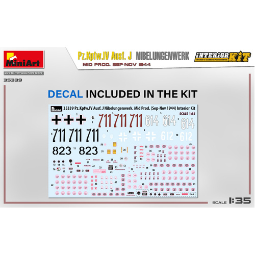 MiniArt 1/35 Pz.Kpfw.IV Ausf. J Nibelungenwerk. Mid Prod. (Sep-Nov 1944) Interior Kit Plastic Model Kit