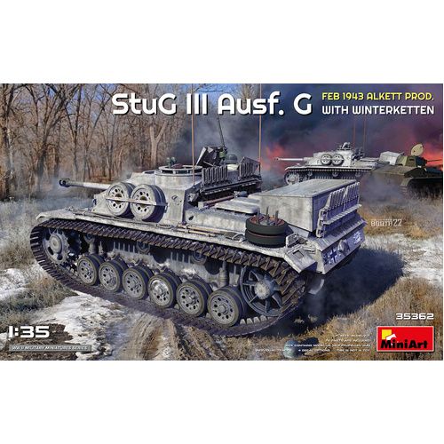 MiniArt 1/35 StuG III Ausf. G Feb 1943 Alkett Prod. with Winterketten  Plastic Model Kit