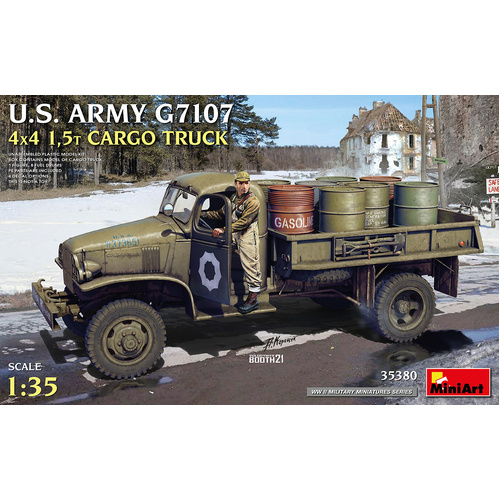 MiniArt 1/35 U.S. ARMY G7107 4X4 1.5t CARGO TRUCK Plastic Model Kit