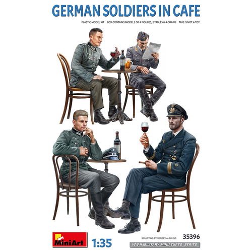 MiniArt 1/35 German Soldiers in Cafe Plastic Model Kit