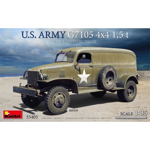 MiniArt 1/35 U.S. Army G7105 4x4 1.5 t Panel Van Plastic Model Kit