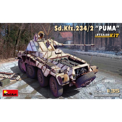 MiniArt 1/35 Sd.Kfz.234/2 “Puma”. Interior Kit Plastic Model Kit