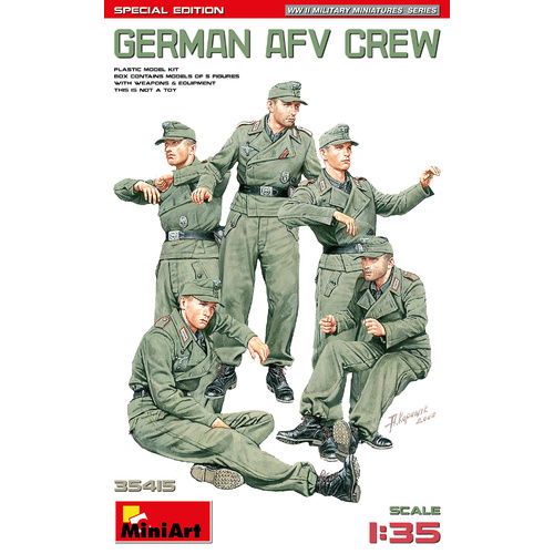 MiniArt 1/35 German AFV Crew. Special Edition Plastic Model Kit
