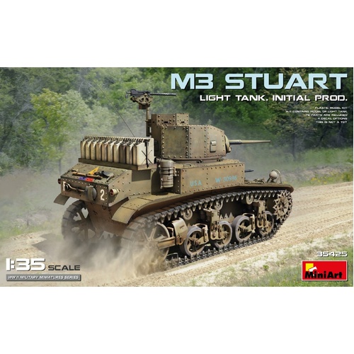 MiniArt 1/35 M3 Stuart Light Tank. Initial Prod. Plastic Model Kit