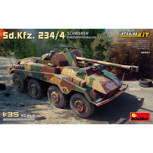 MiniArt 1/35 Sd.Kfz. 234/4 Schwerer Panzerspahwagen 7.5 cm. Interior Kit Plastic Model Kit
