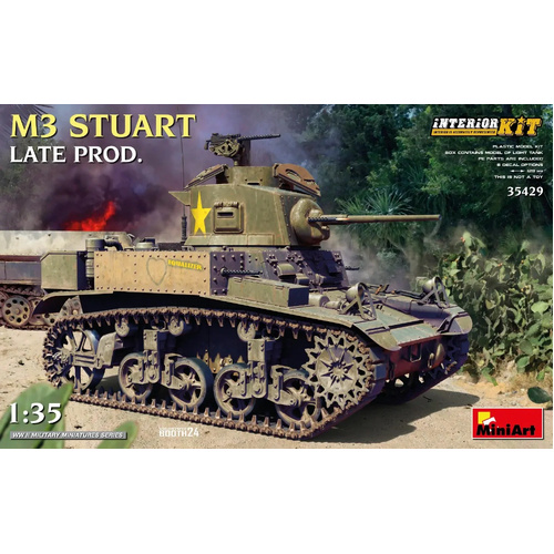 MiniArt 1/35 M3 Stuart Late Prod. Interior Kit Plastic Model Kit