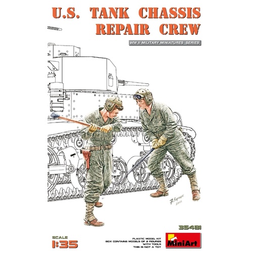 MiniArt 1/35 U.S. Tank Chassis Repair Crew Plastic Model Kit