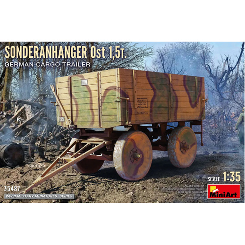 MiniArt 1/35 Sonderanhanger Ost 1.5t. German Cargo Trailer Plastic Model Kit