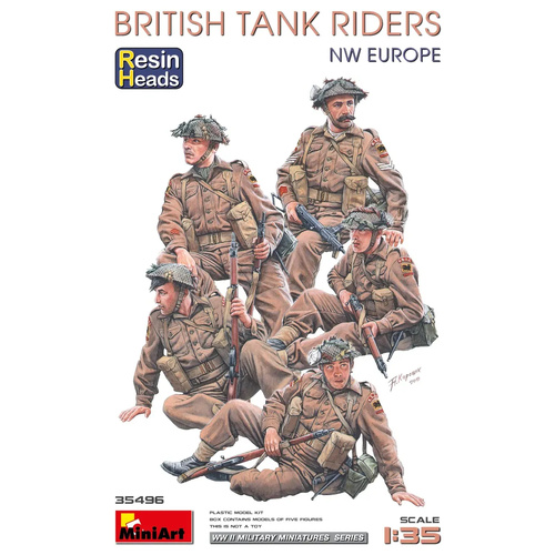 MiniArt 1/35 British Tank Riders (NW Europe). Resin Heads Plastic Model Kit