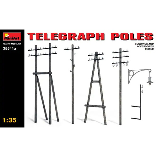 MiniArt 1/35 Telegraph Poles Plastic Model Kit