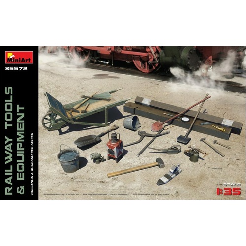 MiniArt 1/35 Railway Tools & Equipment Plastic Model Kit