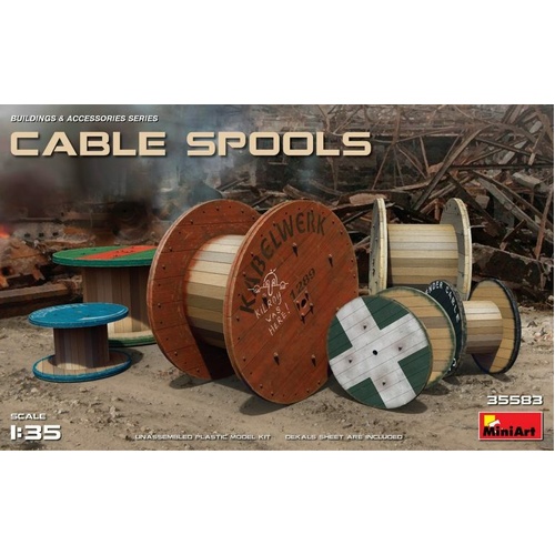 MiniArt 1/35 Cable Spools Plastic Model Kit