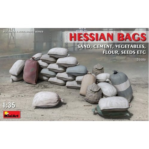 MiniArt 1/35 Hessian Bags(sand. cement.vegetables. flour etc) Plastic Model Kit
