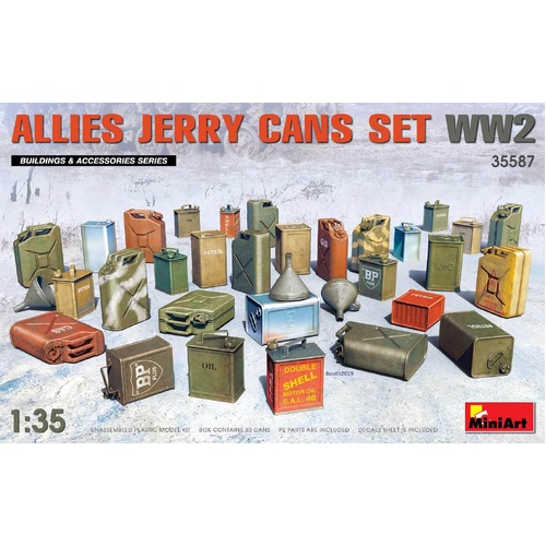 MiniArt 1/35 Allies Jerry Cans Set WW2 Plastic Model Kit