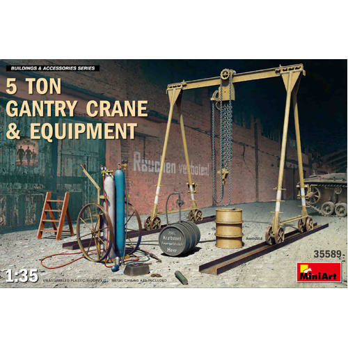 MiniArt 1/35 5 Ton Gantry Crane & Equipment Plastic Model Kit