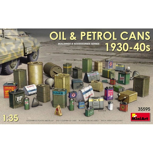MiniArt 1/35 Oil & Petrol Cans 1930-40s Plastic Model Kit