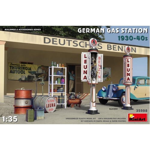 MiniArt 1/35 German Gas Station 1930-40s Plastic Model Kit