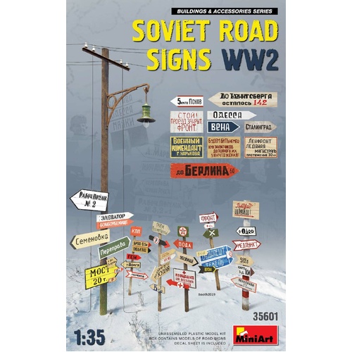 MiniArt 1/35 Soviet Road Signs WW2 Plastic Model Kit