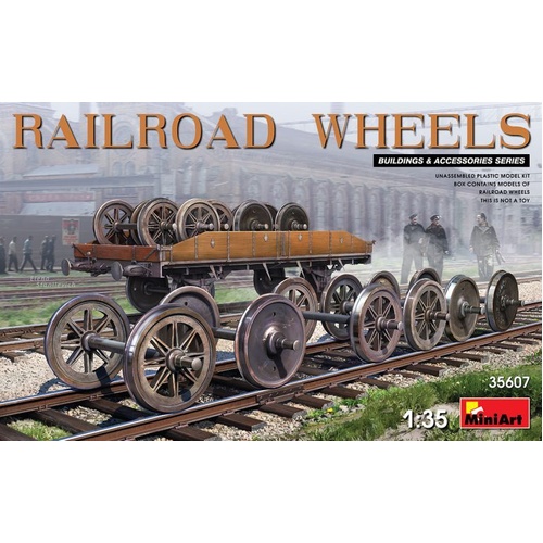 MiniArt 1/35 Railroad Wheels Plastic Model Kit