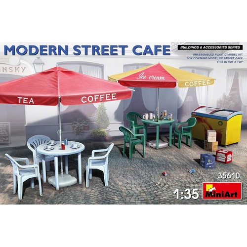 MiniArt 1/35 Modern Street Cafe Plastic Model Kit