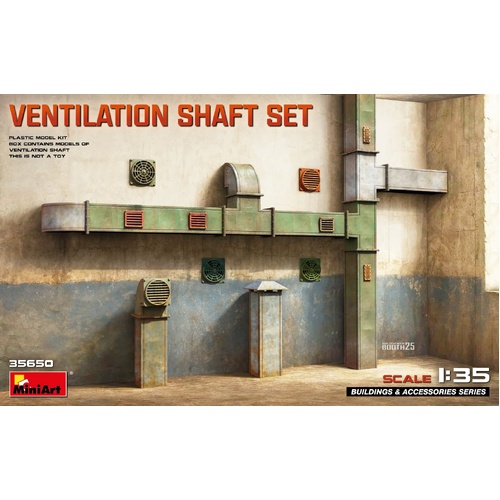MiniArt 1/35 Ventilation Shaft Set Plastic Model Kit