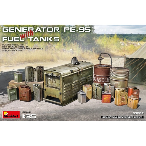 MiniArt 1/35 Generator PE-95 with Fuel Tanks Plastic Model Kit