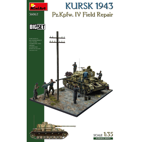 MiniArt 1/35 Kursk 1943. Pz.Kpfw. IV Field Repair. Big Set Plastic Model Kit