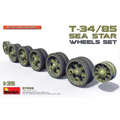 MiniArt 1/35 T-34/85 Sea Star Wheels Set Plastic Model Kit