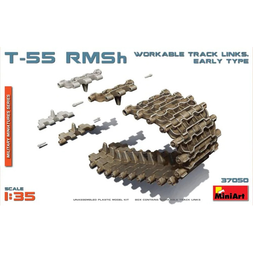 MiniArt 1/35 T-55 RMSh Workable Track Links. Early Type Plastic Model Kit