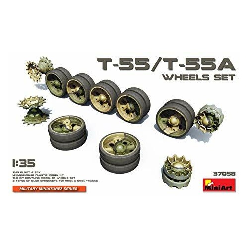 MiniArt 1/35 T-55/T-55A Wheels Set Plastic Model Kit