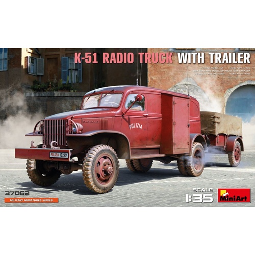 MiniArt 1/35 K-51 Radio Truck w/ Trailer Plastic Model Kit