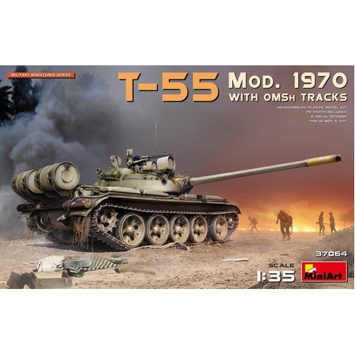 MiniArt 1/35 T-55 Mod. 1970 w/OMSh Tracks Plastic Model Kit