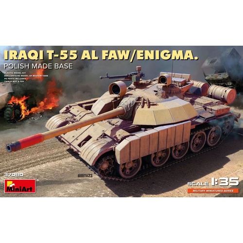 MiniArt 1/35 Iraqi T-55 Al Faw/Enigma. Polish Made Base Plastic Model Kit