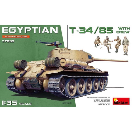 MiniArt 1/35 Egyptian T-34/85 w/crew Plastic Model Kit