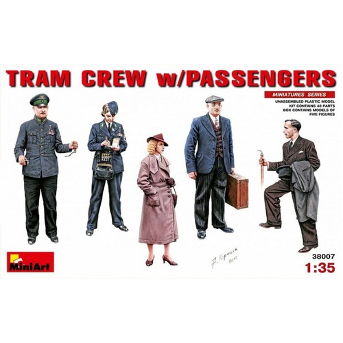 MiniArt 1/35 Tram Crew with Passengers Plastic Model Kit