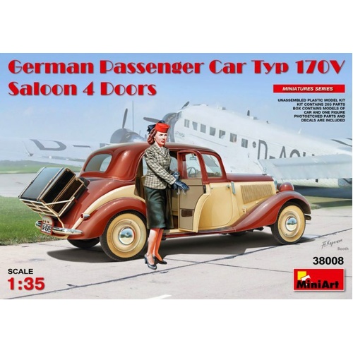 MiniArt 1/35 German Passenger Car Typ 170V.Saloon 4 Doors Plastic Model Kit