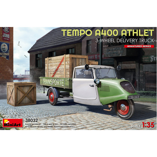 MiniArt 1/35 Tempo A400 Athlet 3-Wheel Delivery Truck Plastic Model Kit