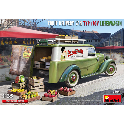 MiniArt 1/35 FRUIT DELIVERY VAN TYP 170V LIEFERWAGEN Plastic Model Kit