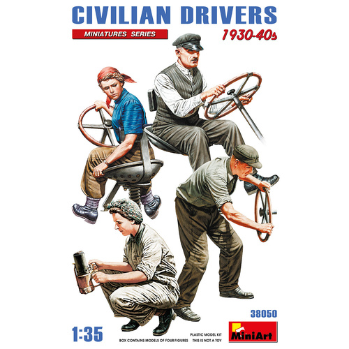 MiniArt 1/35 Civilian Drivers 1930-40s Plastic Model Kit