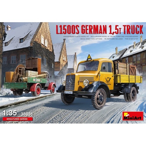 MiniArt 1/35 L1500S German 1.5t Truck Plastic Model Kit