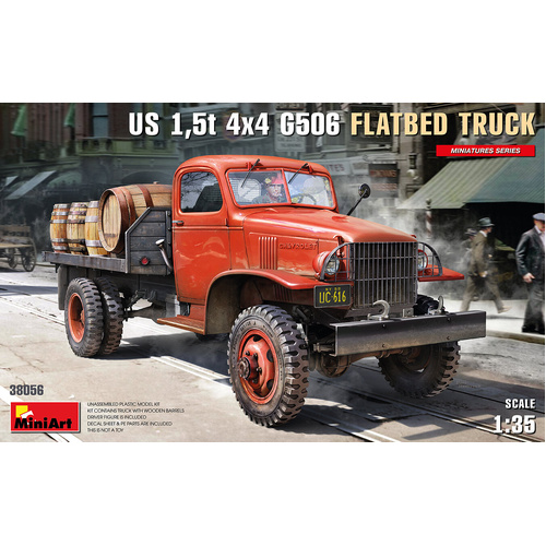 MiniArt 1/35 US 1.5t 4x4 G506 FLATBED TRUCK Plastic Model Kit
