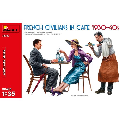 MiniArt 1/35 French Civilians in Cafe 1930-40s Plastic Model Kit